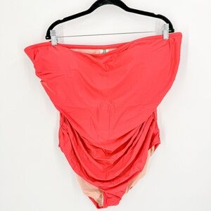 J. Crew Red One Piece Swimsuit with Sweetheart Neckline